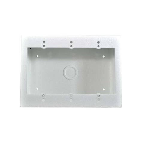 shallow 3 gang electrical box|3 gang surface mount box.